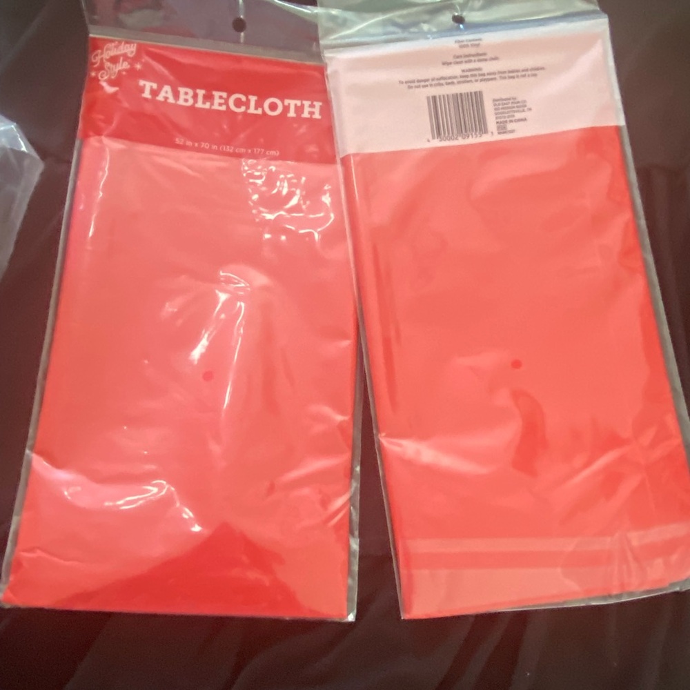 Red Plastic Tablecloth